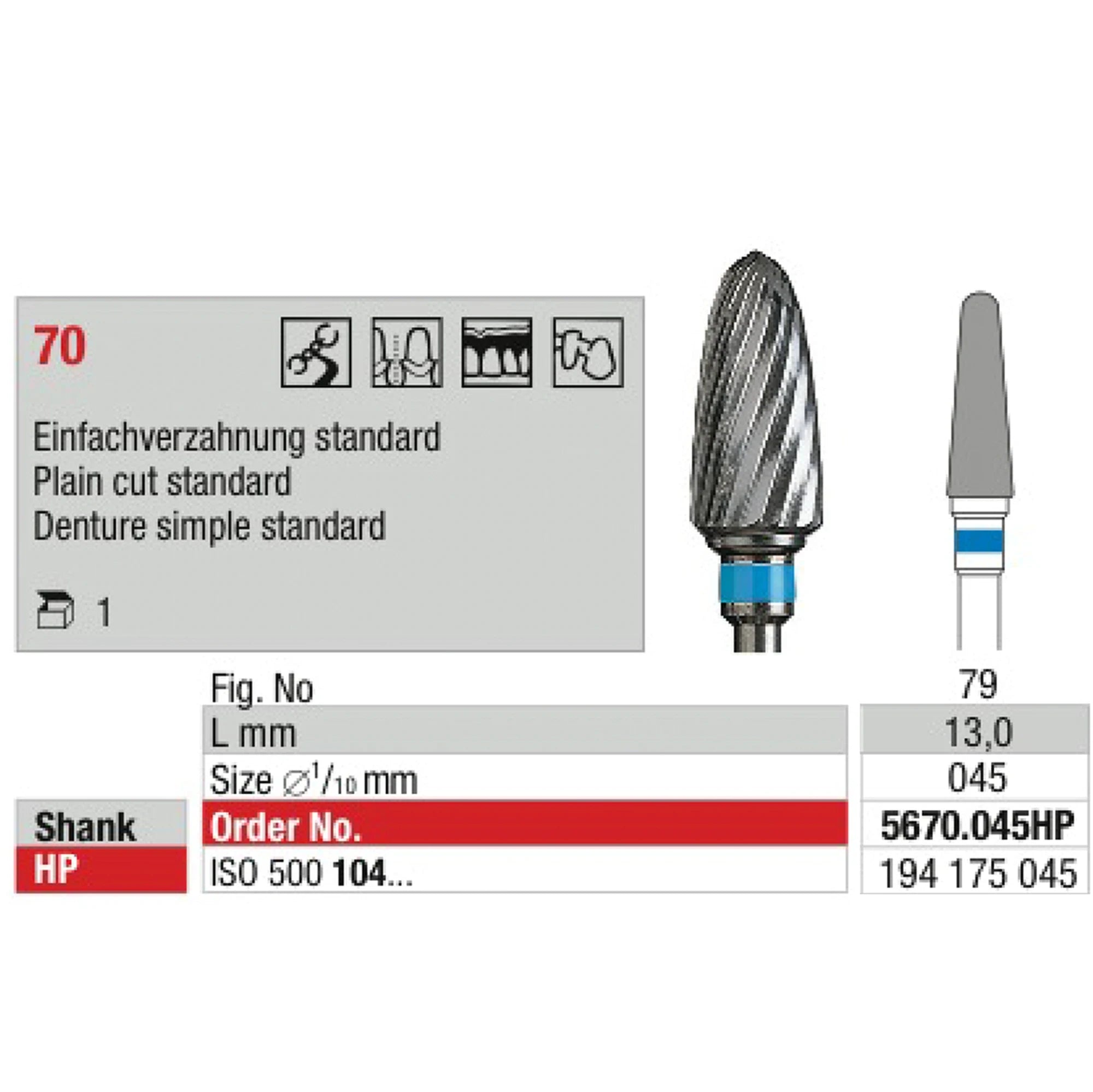 EDENTA TC CUTTER COARSE