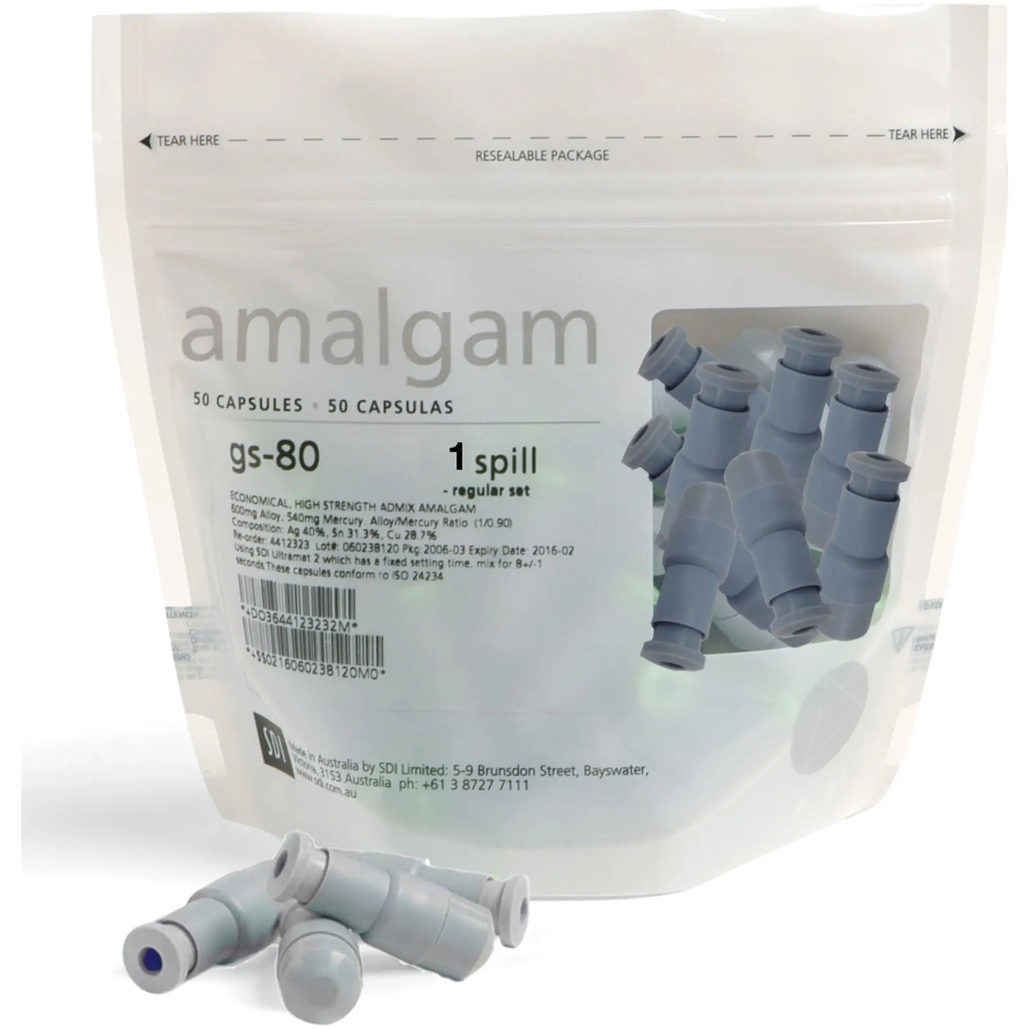 SDI GS80 AMALGAM CAPSULES 50'S