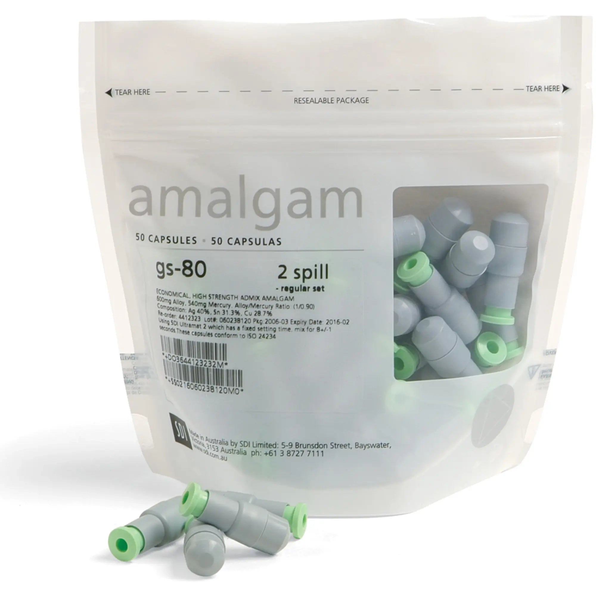 SDI GS80 AMALGAM CAPSULES 50'S