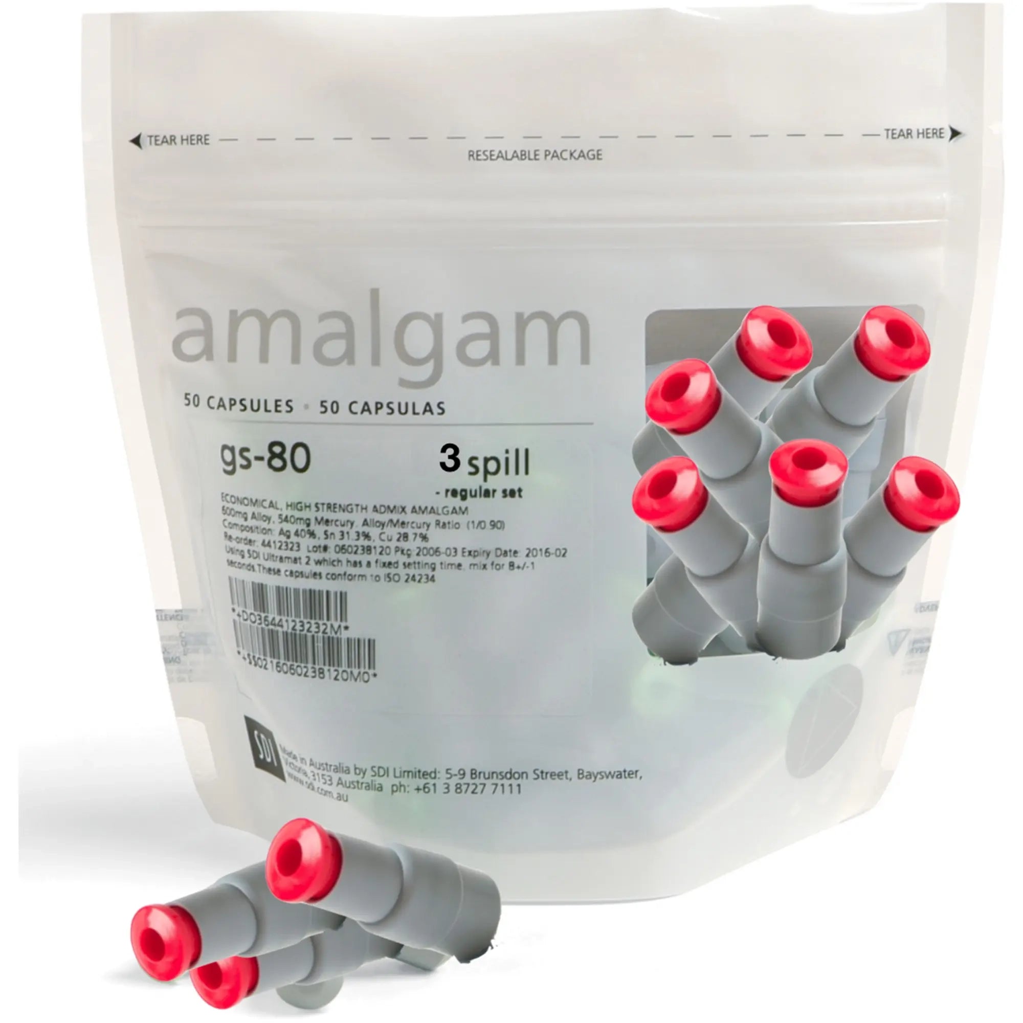 SDI GS80 AMALGAM CAPSULES 50'S