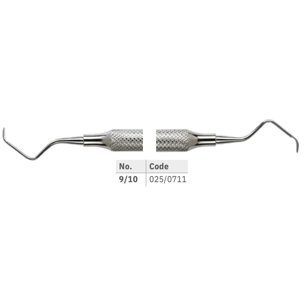 PERFECTION PLUS DELUXE INSTRUMENTS ROUND HANDLE GRACEY CURETTES DOUBLE ENDED HOLLOW 8MM APPROX. 12G